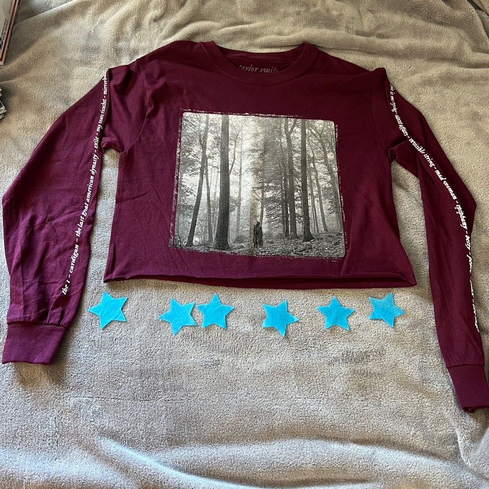 Taylor Swift Folklore In The Trees Long Sleeve Cr… - image 1